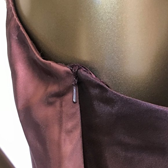 Ombré Beaded and Embroidered Sheath Gown - Picture 6 of 13